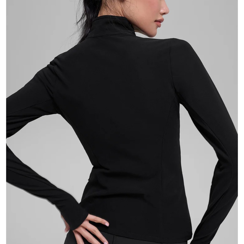 Alo yoga Alosoft 1/2 Zip Rapid pullover black - Picture 3 of 8